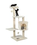 lionto Tiragraffi per Gatto Albero Tiragraffi Gatto Gioco Giocattolo Gatti Altezza 112 cm, Beige/Bianco