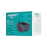 AQPET Flow Pompa Sommergibile per Acquari e terrari con Portata Regolabile,Flow 300 portata regolabile max 300 lt/h