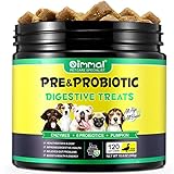 Yecuce Probiotici per cani, Probiotici per cani Enzimi digestivi, Salute dell'intestino, Prurito cutaneo, Allergie, Equilibrio dei lieviti, Sistema immunitario e Supporti per la salute generale